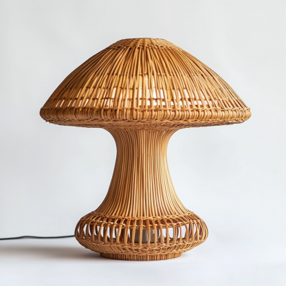 20 Wabi-sabi style living room desk lamp, Japanese retro homestay study, bedroom bedside, vintage tea room lamp, rattan lamp - Image 3