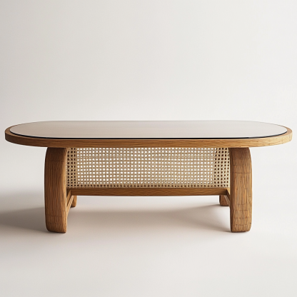 Wabi-sabi style solid wood coffee table, North American imported coffee table, ancient-style tea table storage table - Image 2