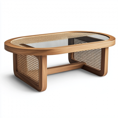 Wabi-sabi style solid wood coffee table, North American imported coffee table, ancient-style tea table storage table - Image 6