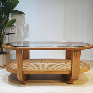 Wabi-sabi style coffee table for living room, modern, simple, light luxury and high-end designer coffee table for small apartment use