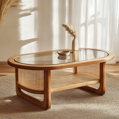 Wabi-sabi style coffee table for living room, modern, simple, light luxury and high-end designer coffee table for small apartment use - Image 5