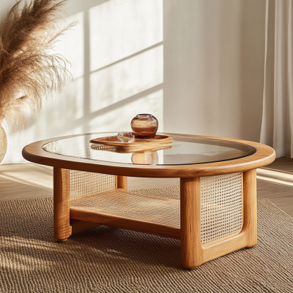 Wabi-sabi style coffee table for living room, modern, simple, light luxury and high-end designer coffee table for small apartment use - Image 4