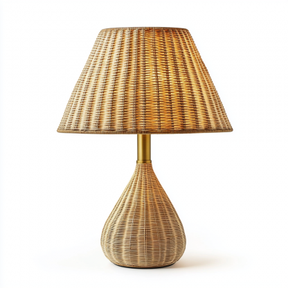Wabi-sabi style homestay desk lamp, Chinese retro bedroom, study, living room side cabinet decoration, handmade bedside lamp - Image 2