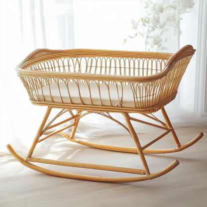 Wabi-sabi style, modern and simple, natural wood color, small home baby room, leisure lounge chair, outdoor balcony - Image 7