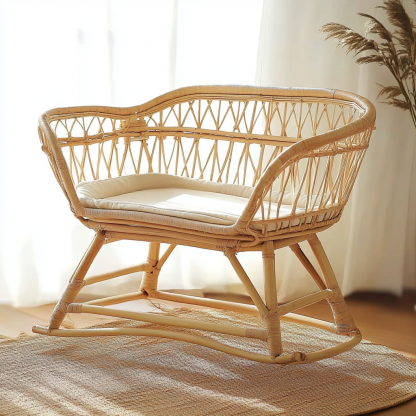 Wabi-sabi style baby crib, solid wood bedroom, children's room, full solid wood, Japanese tatami bedv - Image 7