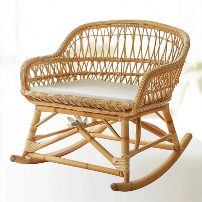 Outdoor leisure lounge chair, waterproof and sun-proof, hotel rattan chair, villa courtyard homestay, outdoor rattan woven baby bed - Image 9