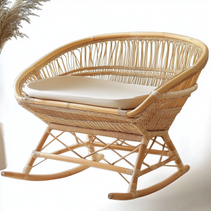 Wabi-sabi style solid wood floor-standing baby crib, economical and practical bedroom for small apartments, portable and sittable small bed for children - Image 4