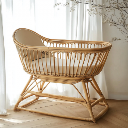 Outdoor leisure lounge chair, waterproof and sun-proof, hotel rattan chair, villa courtyard homestay, outdoor rattan woven baby bed - Image 8