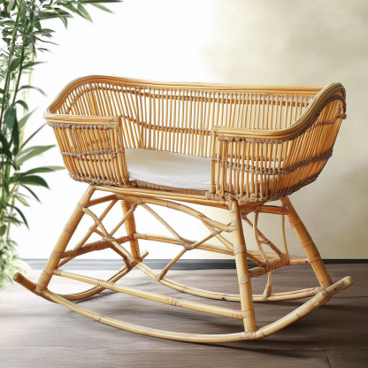 Outdoor leisure lounge chair, waterproof and sun-proof, hotel rattan chair, villa courtyard homestay, outdoor rattan woven baby bed - Image 7