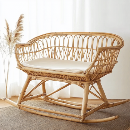 Outdoor leisure lounge chair, waterproof and sun-proof, hotel rattan chair, villa courtyard homestay, outdoor rattan woven baby bed - Image 5