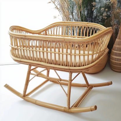 Outdoor leisure lounge chair, waterproof and sun-proof, hotel rattan chair, villa courtyard homestay, outdoor rattan woven baby bed - Image 4