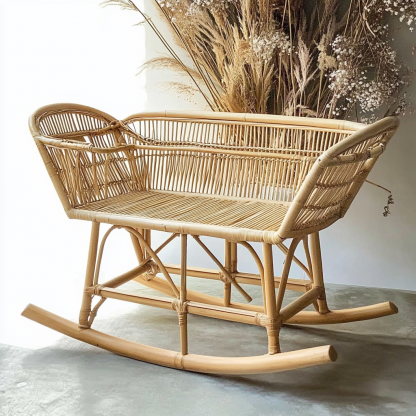 Outdoor leisure lounge chair, waterproof and sun-proof, hotel rattan chair, villa courtyard homestay, outdoor rattan woven baby bed - Image 2