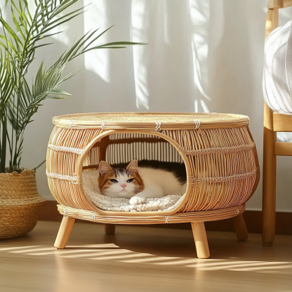 Four-season universal semi-enclosed cat nest, cat cage, cat villa, double-layer cat nest, warm cat nest in autumn and winter, cat house - Image 10