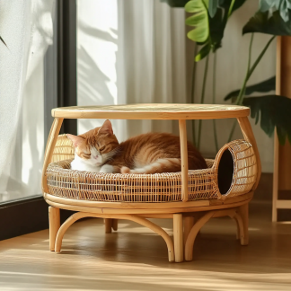 Four-season universal semi-enclosed cat nest, cat cage, cat villa, double-layer cat nest, warm cat nest in autumn and winter, cat house