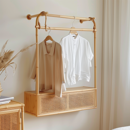 Skin-friendly floor-standing coat rack, multi-functional multi-layer storage rack, for storing items in the bedroom and student dormitory - Image 11