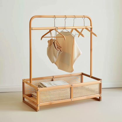 Wabi-sabi style rattan shoe cabinet, homestay hotel model room decorative items, Zen-like Japanese and Chinese retro style - Image 10