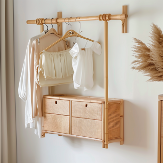 Skin-friendly floor-standing coat rack, multi-functional multi-layer storage rack, for storing items in the bedroom and student dormitory