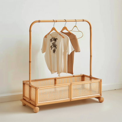 Skin-friendly floor-standing coat rack, multi-functional multi-layer storage rack, for storing items in the bedroom and student dormitory - Image 11