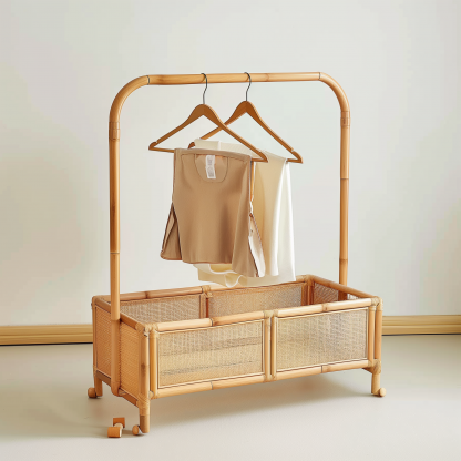 Skin-friendly floor-standing coat rack, multi-functional multi-layer storage rack, for storing items in the bedroom and student dormitory - Image 9