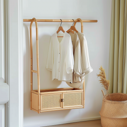 Skin-friendly floor-standing coat rack, multi-functional multi-layer storage rack, for storing items in the bedroom and student dormitory - Image 8