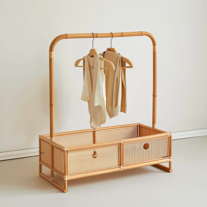 Skin-friendly floor-standing coat rack, multi-functional multi-layer storage rack, for storing items in the bedroom and student dormitory - Image 8