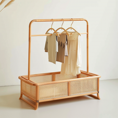 Skin-friendly floor-standing coat rack, multi-functional multi-layer storage rack, for storing items in the bedroom and student dormitory - Image 6