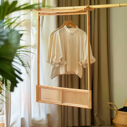 Modern and simple decorative bedside table, living room coat rack cabinet, storage cabinet, bedside cabinet with dirty clothes - Image 3