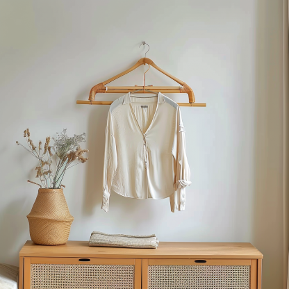 Modern and simple decorative bedside table, living room coat rack cabinet, storage cabinet, bedside cabinet with dirty clothes - Image 5