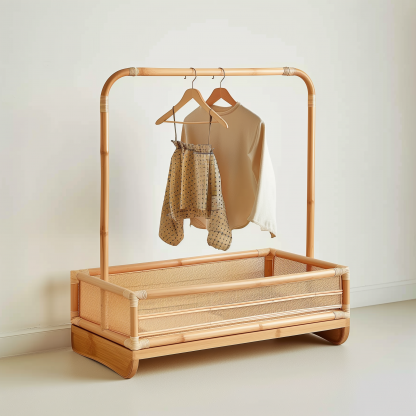 Skin-friendly floor-standing coat rack, multi-functional multi-layer storage rack, for storing items in the bedroom and student dormitory - Image 2