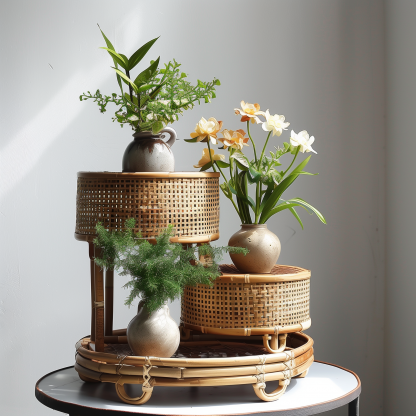 Japanese-style rattan dining chair, living room home casual chair, simple backrest chair, living room hand-woven ins25 years old - Image 5