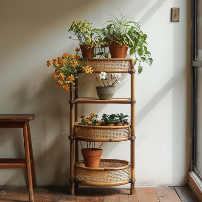 Flower stand, storage rack, balcony ironwork guardrail, hanging flower stand, window sill railing, plant flowerpot stand, succulent and green vine stand - Image 9