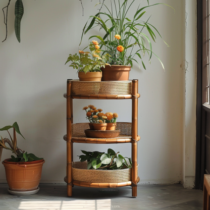 Flower stand, storage rack, balcony ironwork guardrail, hanging flower stand, window sill railing, plant flowerpot stand, succulent and green vine stand - Image 7