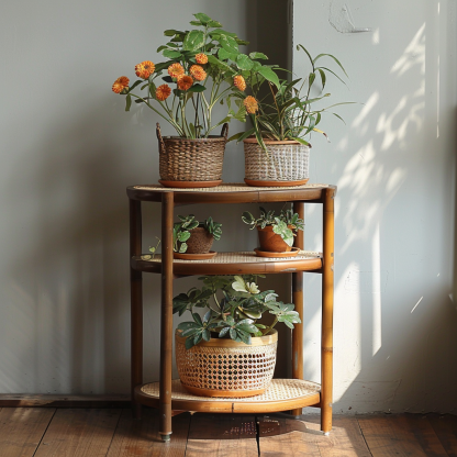 Anti-corrosion wood flower stand, balcony plant display stand, flower stand, living room floor-standing folding succulent flower pot stand - Image 6