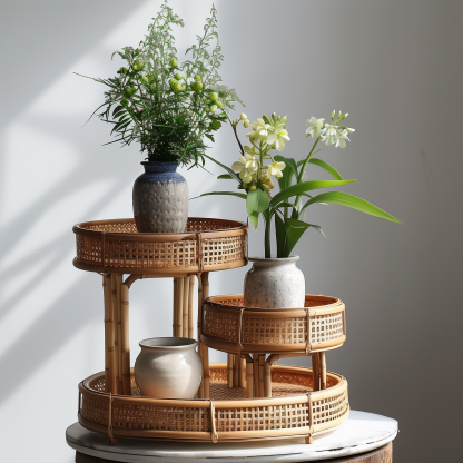 Japanese-style rattan dining chair, living room home casual chair, simple backrest chair, living room hand-woven ins25 years old
