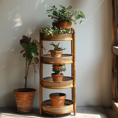 Flower stand, storage rack, balcony ironwork guardrail, hanging flower stand, window sill railing, plant flowerpot stand, succulent and green vine stand - Image 7