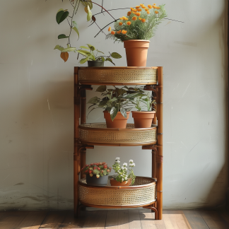 Pure handcrafted bamboo woven storage rack, multi-layer Nan bamboo tea drying rack, bamboo product winnowing basket, bamboo rack, hot pot rack, tripod