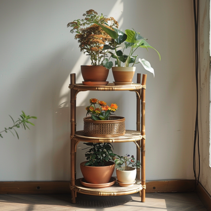 Flower stand, storage rack, balcony ironwork guardrail, hanging flower stand, window sill railing, plant flowerpot stand, succulent and green vine stand - Image 2