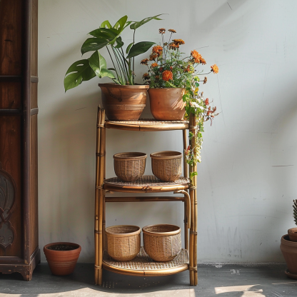 Flower stand, storage rack, balcony ironwork guardrail, hanging flower stand, window sill railing, plant flowerpot stand, succulent and green vine stand - Image 3