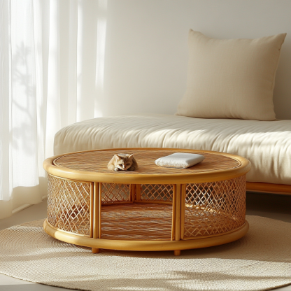 Pet bed, wicker dog bed, cat bed, American-style retro solid wood animal house furniture, Teddy Bichon Frise dog mattress - Image 5