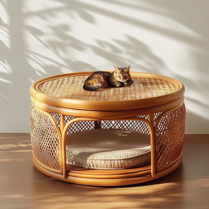 Pet beds, wicker dog beds, cat beds, American-style animal houses, furniture, sleeping bags, thickened and warm cat pet mattresses - Image 8