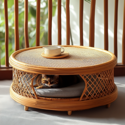 Pet beds, wicker dog beds, cat beds, American-style animal houses, furniture, sleeping bags, thickened and warm cat pet mattresses - Image 8