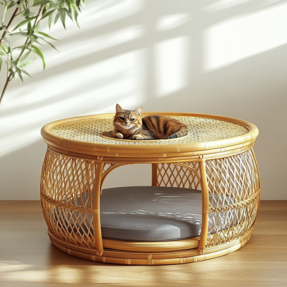 Pet beds, wicker dog beds, cat beds, American-style animal houses, furniture, sleeping bags, thickened and warm cat pet mattresses