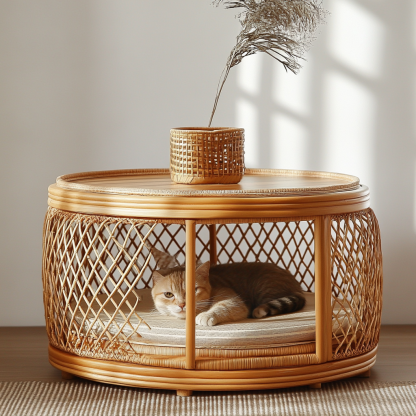 Pet beds, wicker dog beds, cat beds, American-style animal houses, furniture, sleeping bags, thickened and warm cat pet mattresses - Image 3