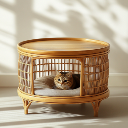 Pet beds, wicker dog beds, cat beds, American-style animal houses, furniture, sleeping bags, thickened and warm cat pet mattresses - Image 3
