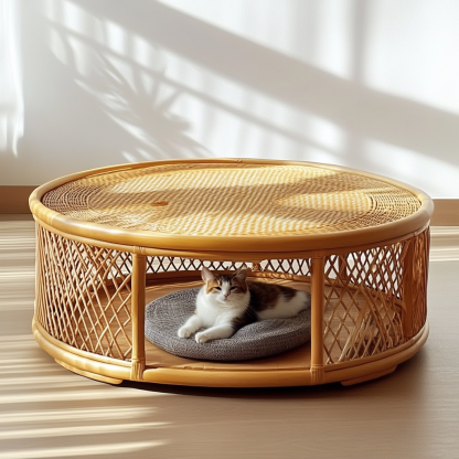 Pet beds, wicker dog beds, cat beds, American-style animal houses, furniture, sleeping bags, thickened and warm cat pet mattresses - Image 2