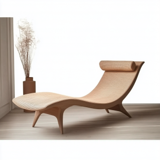 Outdoor leisure lounge chair, waterproof and sun-proof, hotel rattan chair, villa courtyard, homestay, outdoor balcony rattan woven lying bed