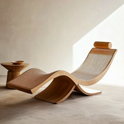 Wabi-sabi style solid wood rocking chair, armchair, cat scratch chair, single office chair, lazy chair, single chair, casual chair, black walnut - Image 6
