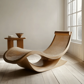 Wabi-sabi style solid wood rattan rocking chair, a modern and simple Japanese wabi-sabi style retro solid wood rattan rocking chairWabi-sabi style solid wood rattan rocking chair, a modern and simple Japanese wabi-sabi style retro solid wood rattan rocking chair