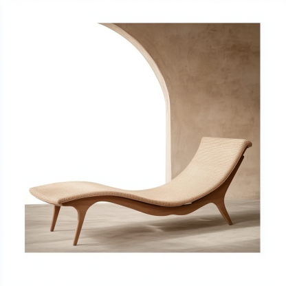 Wabi-sabi style solid wood rattan rocking chair, a modern and simple Japanese wabi-sabi style retro solid wood rattan rocking chair - Image 3