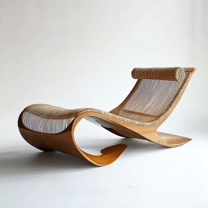 Wicker courtyard rocking chair, comfortable for the elderly to rest, neck-protecting balcony leisure lounge chair, garden nap rocking chair, suitable for all four seasons - Image 4